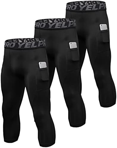 מכנסי דחיסה לגברים עם כיסים 3/4 אימון אימון כושר יבש תחתונים תחתונים תחתונים ספורטיביים ספורט חותלות CAPRIS 3