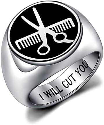 מעצב שיער מתנה מספרה טבעת אני יהיה לחתוך לך תכשיטי שיער מעצב הערכה מתנה