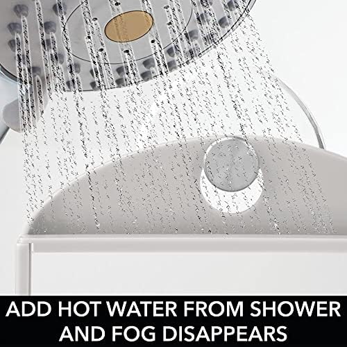 עיצוב אמבטיה מקלחת יניקה ערפל משם גילוח מראה-אור אפור / מוברש