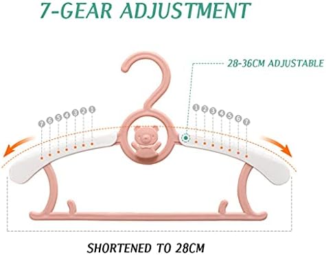 SAWQF 5 PCS בגדי ילדים מתלים קולב מתכווננים תצוגת פלסטיק מתכווננת קולבים אטומים לרוח מעילי SLIP COWS COOT