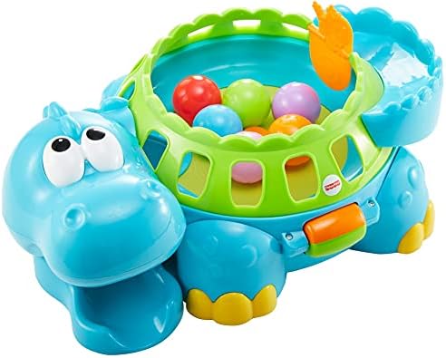 צעצוע זוחל לתינוקות של פישר-מחיר, דינו מוזיקלי פופ פופ, דינוזאור כדור פופר עם מוזיקה וצלילים לתינוקות