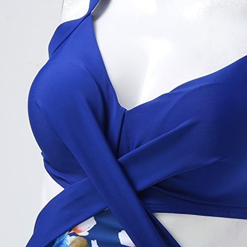 טנקיני לנשים חתיכה אחת רופפת כיסוי מלא כיסוי צוואר פרחוני 2023 חופשת חוף קיץ טרנדי בגדי ים מזדמנים