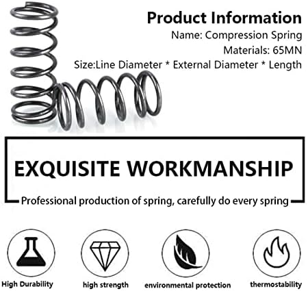 קפיצי דחיסה מתאימים לרוב התיקון I קוטר חוט קפיץ דחיסה 4.0 ממ, קוטר חיצוני 38 ממ, אורך 20 ממ -100