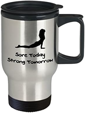 ספל נסיעות קפה יוגה הכי טוב מצחיק יוגה ייחודית מכניסים כוס תה רעיון מושלם לגברים נשים כואבות היום חזקות מחר
