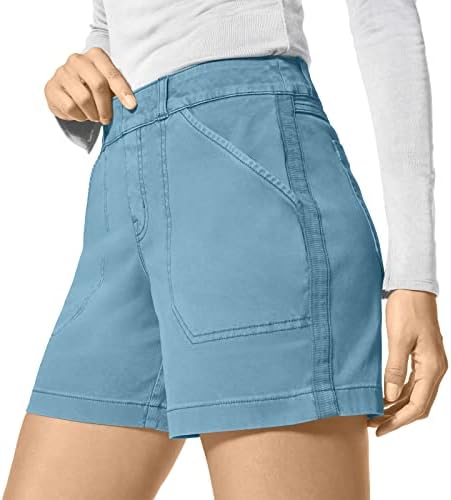 מכנסיים קצרים של נתיב לנשים מכנסיים קצרים בכושר רגיל עם כיסים עם כיסים קיץ מכנסיים אתלטים מזדמנים צ'ינו ברמודה