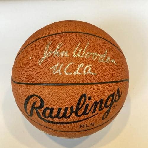 ג'ון וודר UCLA חתם על הכדורסל הרשמי של וילסון NCAA עם JSA COA - מכובדי מכללות עם חתימה