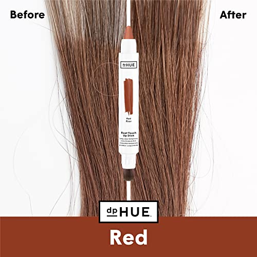 מקל מגע שורש, אדום-צבע שיער זמני ומקל מברשת תערובת-כיסוי שורש אפור מיידי למראה טבעי - קל למריחה-לבוש ארוך,