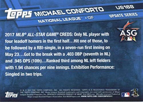 סדרת עדכון לשנת 2017 US168 Michael Conforto New York Mets Baseball All Star Card