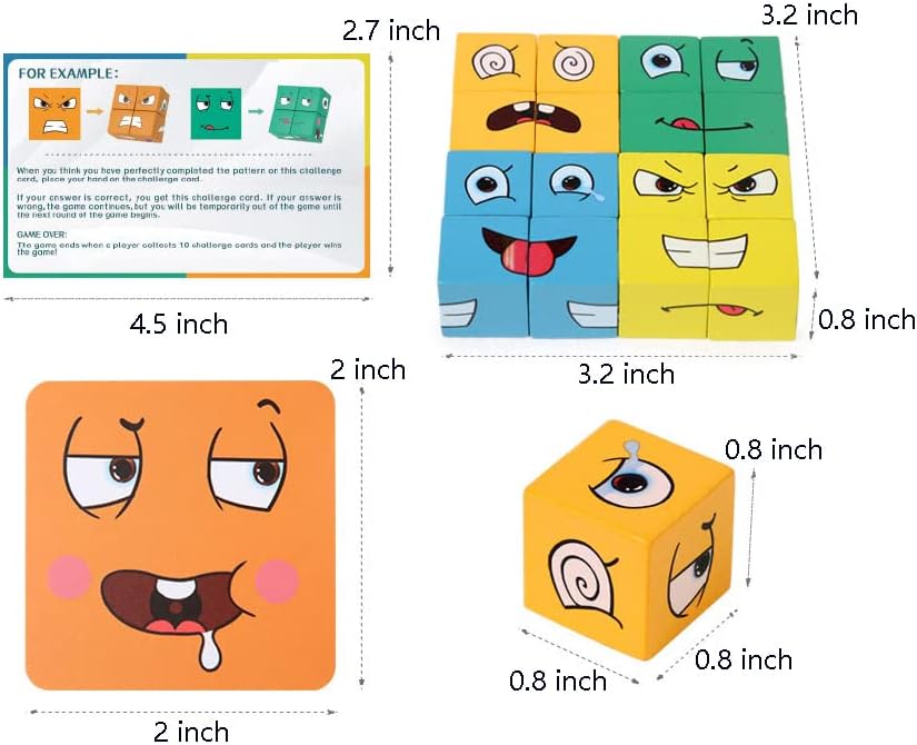 ביטויי קוביית קובייה משתנים פנים מעץ ביטויים תואמים בלוק חידות בנייה משחק לוגי הכשרה חינוכית צעצועים למתנת