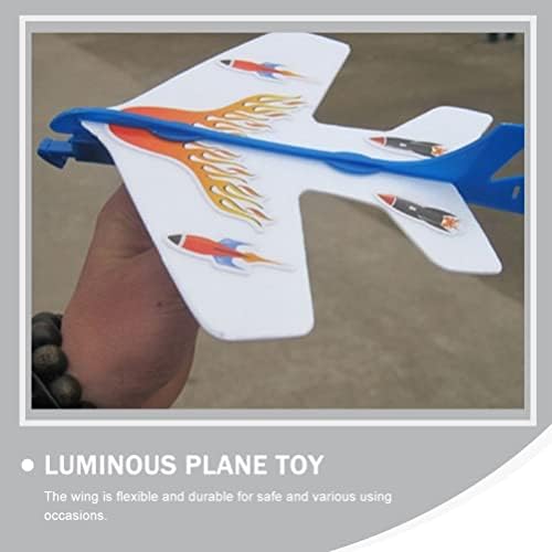 Lioobo ילדים צעצועים לילדים צעצועים זורקים גדולים מטוס קצף: 5 יחידות זוהר מטוס קלינוס מטוס זורק מטוס