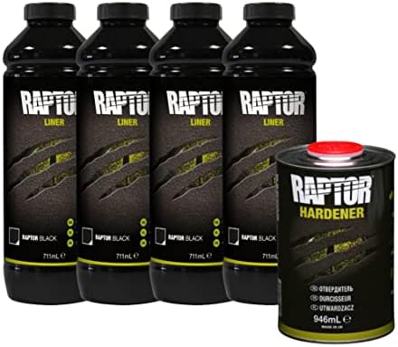 Raptor 820 מוצרים ערכת אניה מיטת משאית שחורה - ערכת ליטר 1 ואקדח יישום