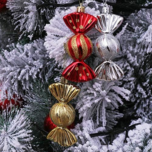 עיצוב חג המולד של Nuobesty Shatterd Shattle חג המולד לחג המולד ממתקים ממתקים סט קישוטים דקורטיביים תליון