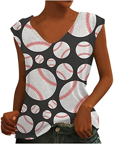 חולצות הדפסת בייסבול לנשים חולצת טי רופפת מזדמנת טיפה כתף קיץ טוניקה טוניקה חולצת משחק בייסבול צוואר