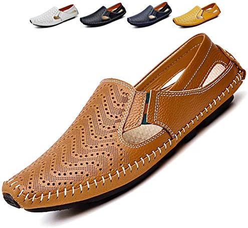 גברים של נהיגה נעלי עור אופנה נעל מזדמן להחליק על נעלי מוקסינים בקיץ