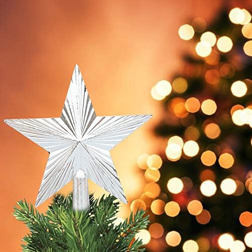 עץ הכוכבים העליון מחודש בן שלוש נקודות קישוט חלול עיצוב בית חג המולד מיני טופר עץ גנום