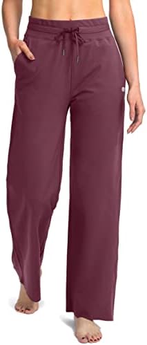 28 30 32 34 inseam מכנסי טרנינג יוגה לנשים טרקלין רגל רחבה מכנסיים מזדמנים מכנסי זיעה תחתונים פתוחים לנשים