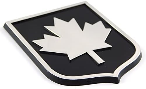 דגל קנדה קנדה עלה מייפל קנדי ​​שחור כרום מכונית פלסטיק סמל מדבקה מדבקה CANBC