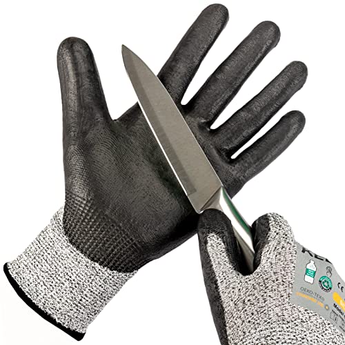 Kebada C2 כפפות חיתוך כפפות עמידות לחתוך, חובה כללית נגד סכין כפפות מגע, כפפות מטבח לחיתוך בשר, גדול