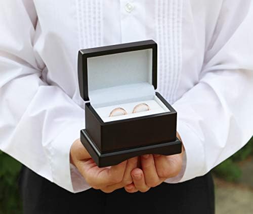 ליליאן רוז חתונה תיבת חזה טבעת כרית אלטרנטיבי, 2.75 איקס 4 איקס 2.75, חום כהה
