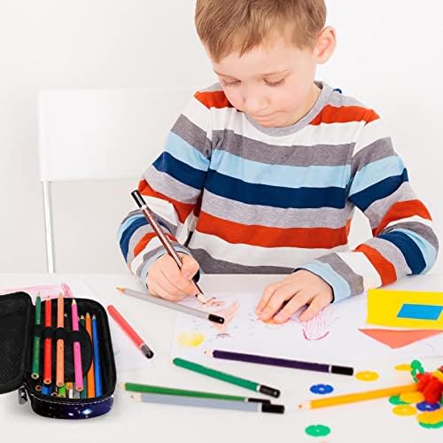 קיבולת גדולה עפרון עפרון גלקסי סגול בית ספר עמוק מספק תיק עיפרון תיק איפור שקית לבנות נערות