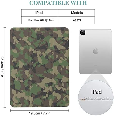 תיק תבניות קמש של וודלנד לכיסוי מגן של טבליות iPad iPad Pro 2021 （11in）