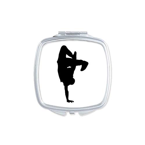קפיצות רקדנית ספורט לשבור מראה נייד קומפקטי כיס איפור כפול צדדי זכוכית
