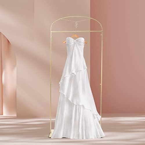 מודרני זהב מלא שמלת דוכן תצוגת עם תחתון מדף חתונה חלוק בגד מדפי לתליית בגדי מעילי חצאיות חולצות
