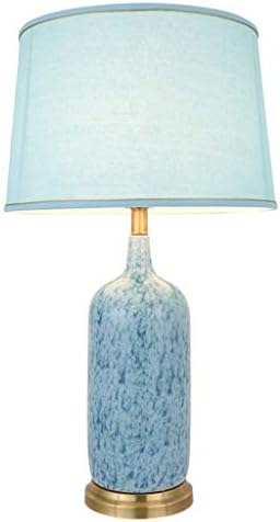 מנורות שולחן אטאי, מנורת שולחן קרמיקה כחולה, יצירתיות מנורה שולחן חם שולחן שולחן עגול אורות דקורטיביים