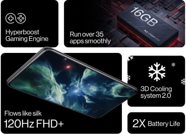 OnePlus 10T 5G נפתח לחלוטין סמארטפון אנדרואיד נעול מלא של 256 ג'יגה -בייט / 16 ג'יגה -בייט, מצלמה משולשת 50+8+2MP,