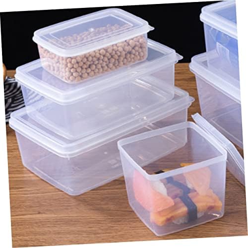 6 יחידות קופסות פלסטיק אחסון תיבת מיני מזונות מיני פלסטיק מכולות מקפיא מיני מקרר ארגונית ללבוש