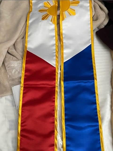 פיליפינים רקום סיום דגל גנב אבנט צעיף פיליפיני מורשת גראד