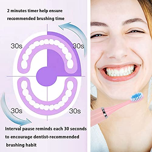מברשת שיניים חשמלית של Niavibe לסוללה למבוגרים סדרת רכה סדרת שיניים מברשת שיניים ניקוי 3 מברשת