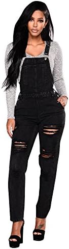 קאהן נשים ג 'וניורס קיץ כיסי ג' ינס סינר כולל סרבלי ארוך מכנסיים