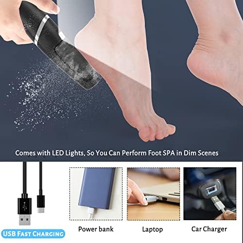 מסיר Callus ברגל חשמלית, ערכת פדיקור מקצועית עם 4 ראשי טחינה למסיר עור קשה של רגל