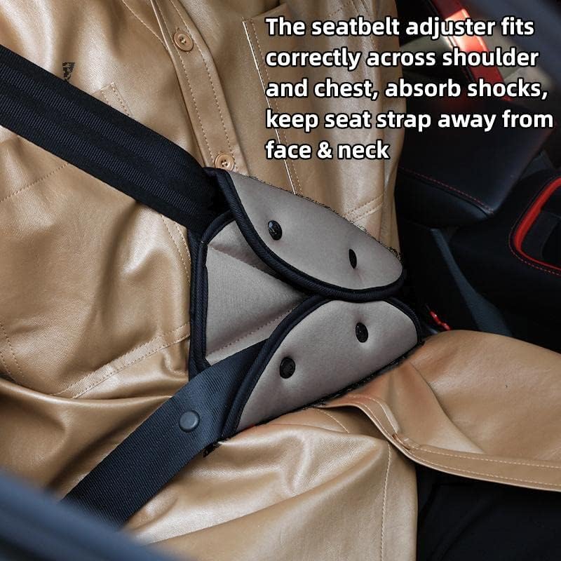כיסוי חגורת בטיחות לרכב 2 יחידות עם שמאי חגורת בטיחות, כיסויי חגורת בטיחות של סיבי פחמן, שומרי