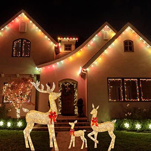 חג המולד מחוץ לקישוט LED אקרילי של איילים לתינוקות/תאורת חוץ, א