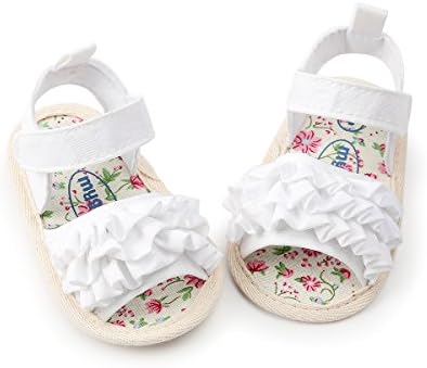 פעוטות תינוקות פעוטות בנות פו עור סנדלי קיץ סגול סגול סנדלי פרח נעליים שטוחות