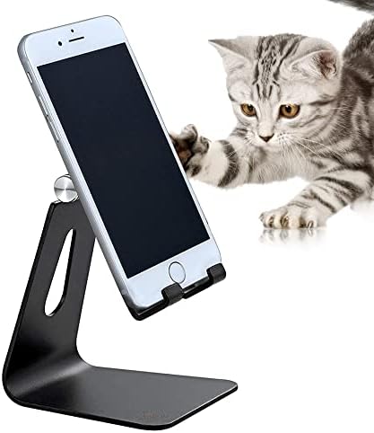 מחזיק טלפון סלולרי של Carroo Cat Proos, מונע מהחתול להפיג את החתול, מעמד נייד שחור, תואם לרוב הטלפונים