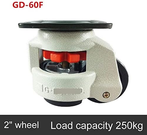 גלגלים לגלגל כוונון מפלס GD-60F תמיכה שטוחה ציוד מכוסה, גלגלים תעשייתיים 1 יחידות
