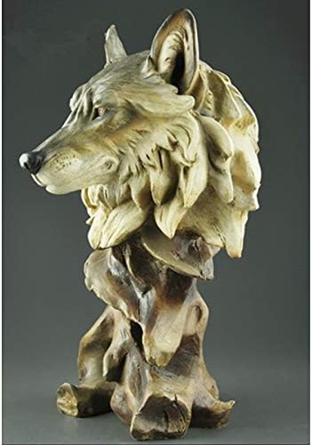 קישוט זאמטאק זאב מחיקת עץ גילוף יצירתי ריהוט ביתי פתיחה מתנה זאב מזכרת - וולף -