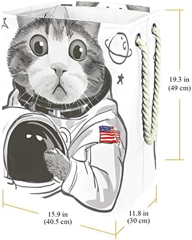 אמריקאי חלל נוסע חתול גדול כביסת עמיד למים מתקפל בגדי סל סל בגדי צעצוע ארגונית, בית תפאורה לחדר שינה