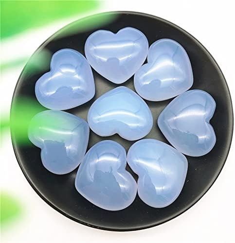 Laaalid xn216 1 pc טבעי כחול גדול כחול צ'לדוני בלב בצורת גביש אבן חן אבן