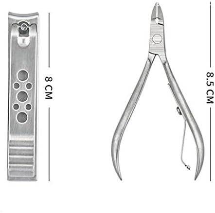 מספריים של TJLSS קוצץ ציפורניים מכוונים נירוסטה 12 חתיכות כלים לחותך ציפורניים פדיקור סכין ציפורן ציפורניים