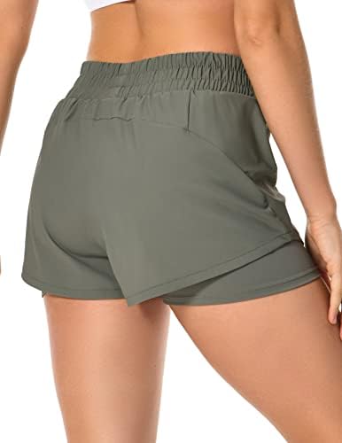מכנסיים קצרים של יונוגה לנשים עם מכנסיים קצרים בכיסים מזדמנים בקיץ.