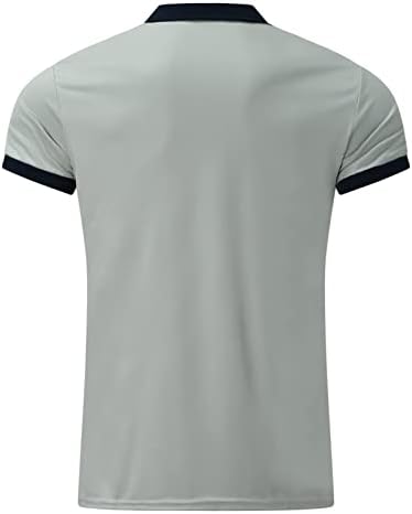 חולצת פולו של שרוול קצר של גברים מודפסים רוכסן מעלה דק -התאמה חולצות גולף חולצות אופנה בסיסית מעוצבת