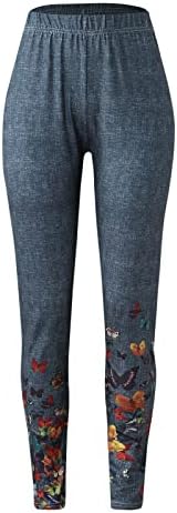 חותלות אצטקיות של ZDDO לנשים מכנסיים אורך קרסול מוברש רך מוברש מכנסי יוגה גרפיים מודפסים אתניים