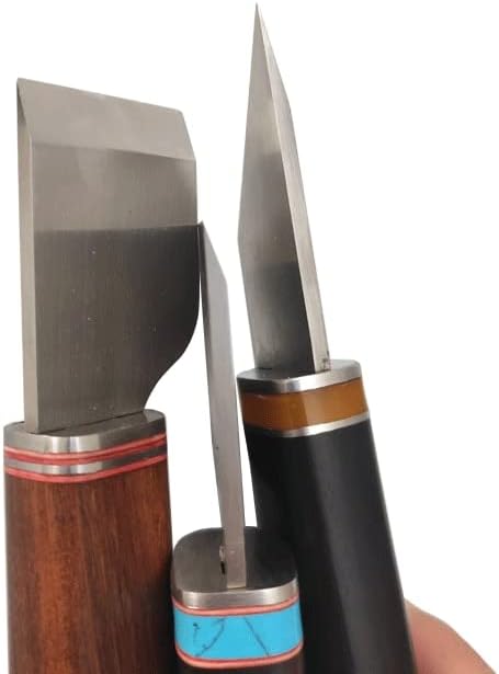 כלי סכין חיתוך עור מקצועי של סכין סכין עם ידית עץ כלי DIY סכין חיתוך עור בטיחות - סכין -