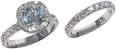 טבעת חרדה של אירגינה לנשים בגודל 12 להקת חתונה לנשים טבעת עגול יהלום.
