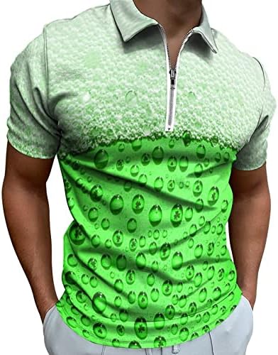 חולצות גולף מצחיקות לגברים חולצת גולף של יום פטריק סנט פטריק ירוק חוף הקיץ החוף הקיץ החולצות, חולצות
