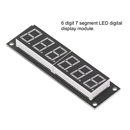 מודול תצוגת צינור דיגיטלי, 6 ספרות לוח תצוגה LED 6 ספרות 7 קטע 0.56 אינץ 'TM1637 כונן שבב אדום אביזר